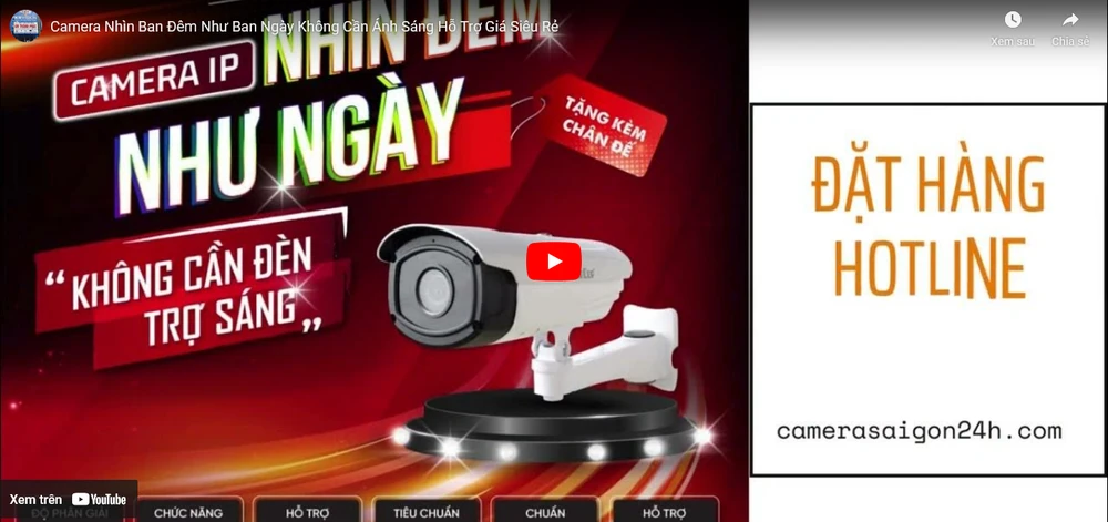 Bộ Camera Giám Sát Chợ Ban Đêm Có Màu