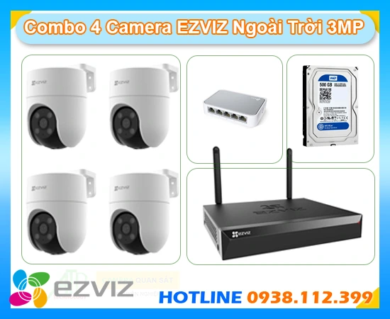 Combo 4 camera EZVIZ CS-H8c, Lắp bộ camera EZVIZ h8c, Trọn gói 4 camera EZVIZ CS-H8C, Bộ 4 camera EZVIZ h8c, trọn gói camera ngòai trời, Lắp đặt bộ camera ezviz