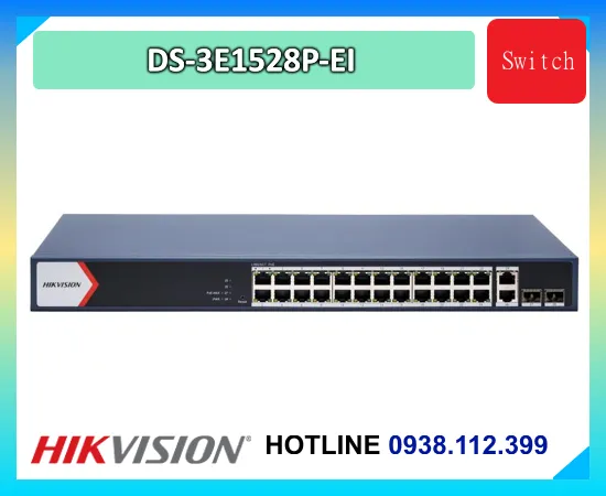 Lắp đặt camera Switch Hikvision DS-3E1528P-EI