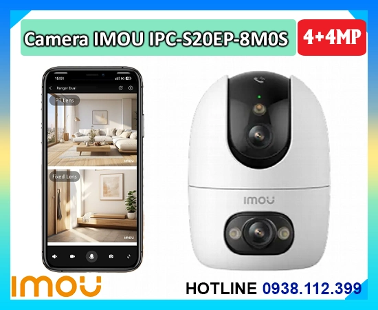 Lắp đặt camera Camera IMOU IPC-S20EP-8M0S 2 Ống Kính 8MP