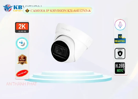  Camera IP KX-A4112N3-A không chỉ đáp ứng những yêu cầu cao cấp của giám sát an ninh mà còn vượt xa sự mong đợi, với chất lượng hình ảnh siêu nét 2K, hồng ngoại 30m nhằm bảo vệ và giám sát khu vực quan trọng của bạn một cách tốt nhất