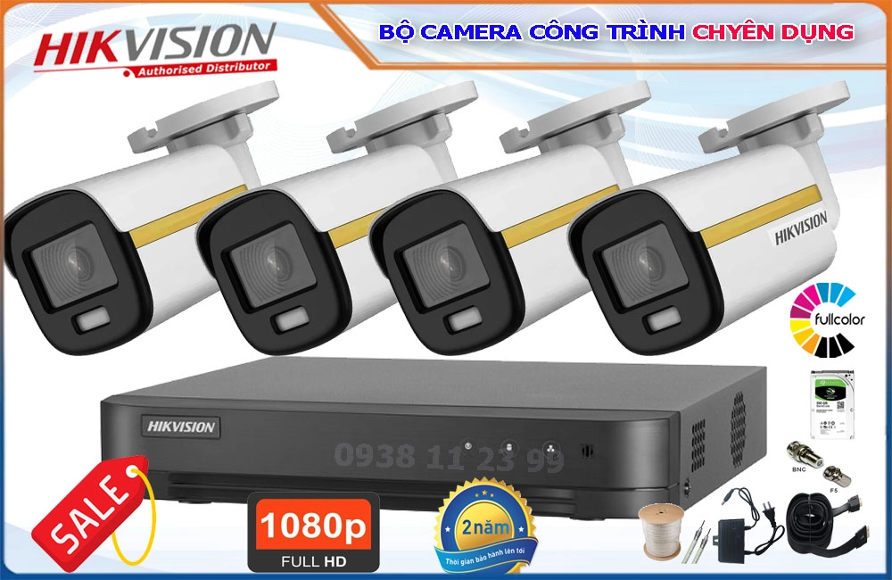 Bộ camera công trình màu ban đêm, Camera cho công trình có hệ thống màu ban đêm, Camera đêm cho công trình, Bộ camera hồng ngoại công trình, Camera màu ban đêm cho công trình