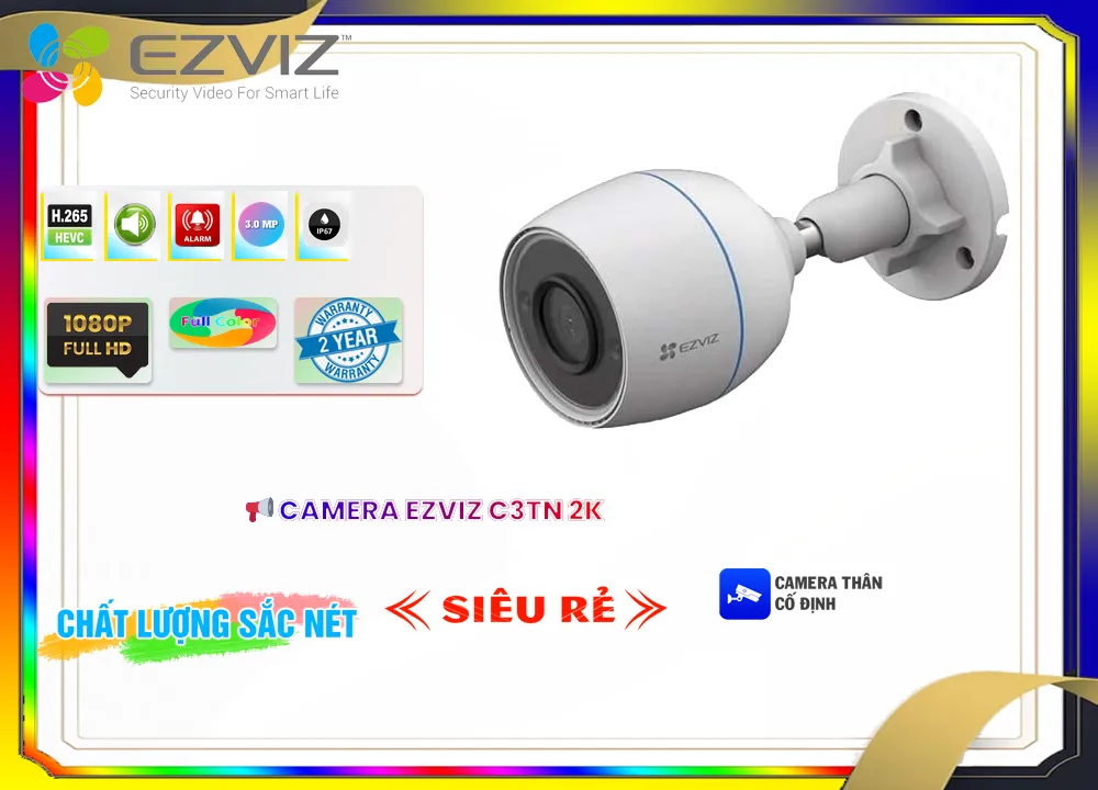 ✔️ Wifi Ezviz C3TN-2K Sắc Nét ✔️ Wifi Ezviz C3TN-2K Sắc Nét