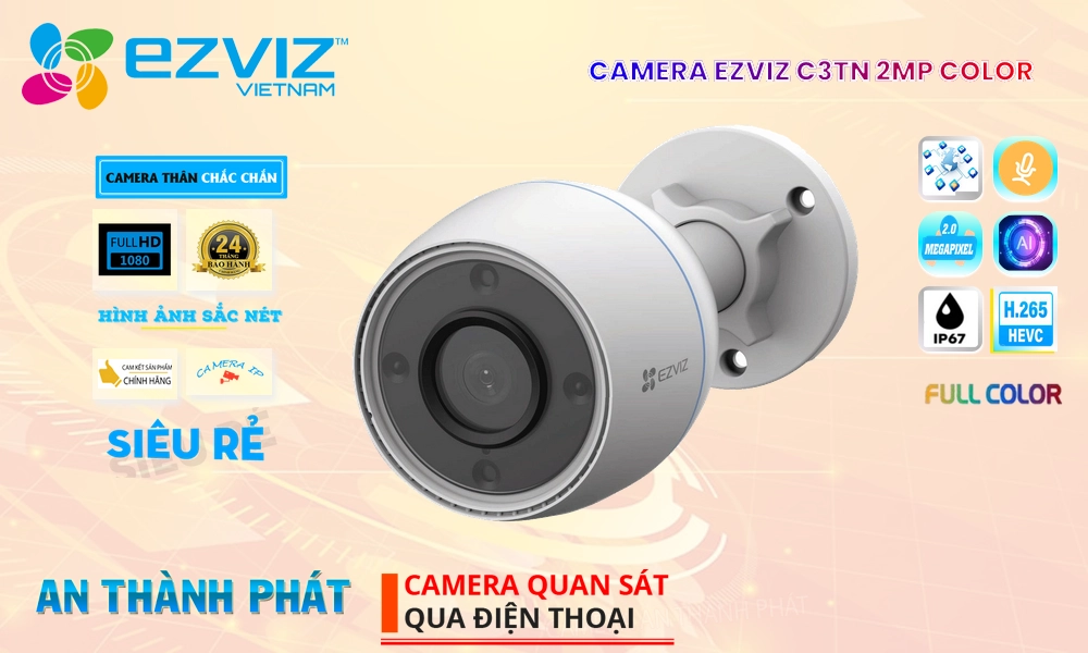 C3TN 2MP Color Camera Không Dây Wifi Ezviz