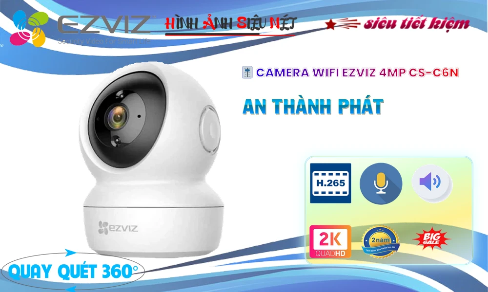 Camera An Ninh Wifi Ezviz CS-C6N-D0-8B4WF Chức Năng Cao Cấp Camera An Ninh Wifi Ezviz CS-C6N-D0-8B4WF Chức Năng Cao Cấp