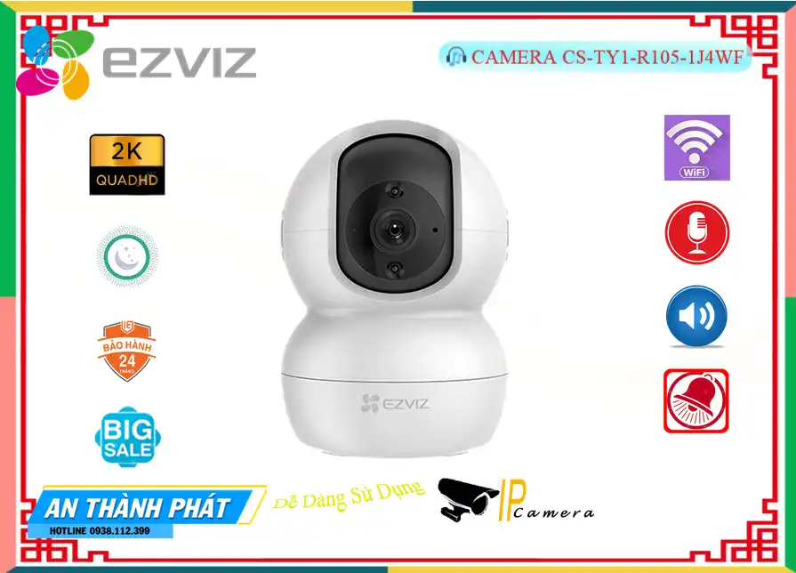 Camera Wifi Ezviz CS-TY1-R105-1J4WF Mẫu Đẹp Camera Wifi Ezviz CS-TY1-R105-1J4WF Mẫu Đẹp