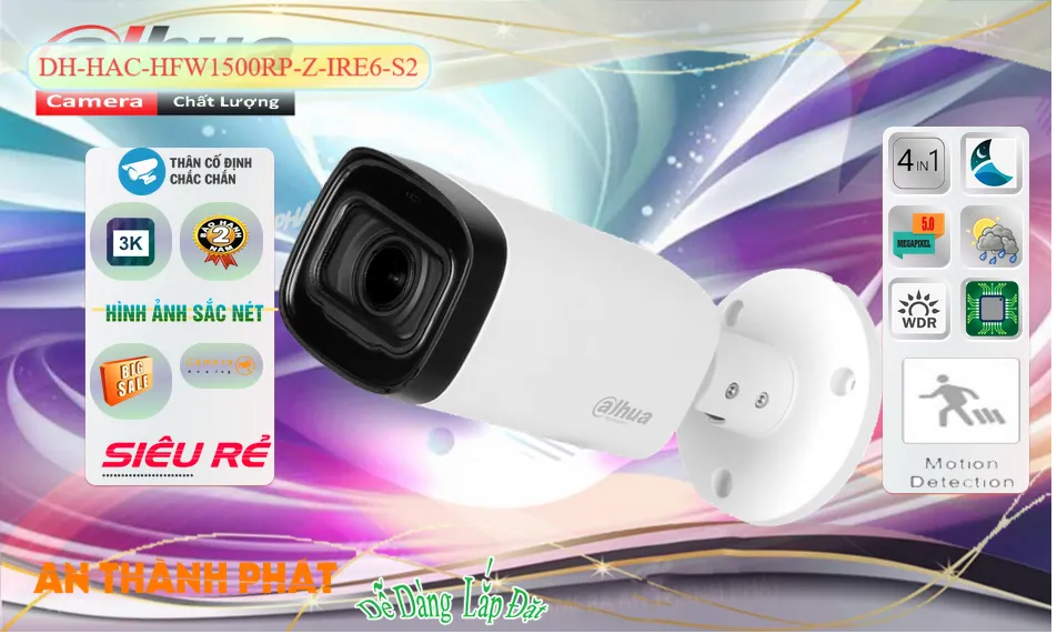 Camera Dahua DH-HAC-HFW1500RP-Z-IRE6-S2 Camera Dahua DH-HAC-HFW1500RP-Z-IRE6-S2