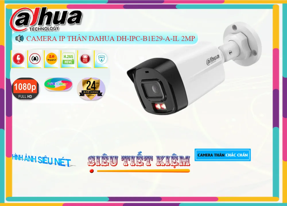 DH-IPC-B1E29-A-IL,Giá giá sỉ DH-IPC-B1E29-A-IL,DH-IPC-B1E29-A-IL Giá Khuyến Mãi,Bán giá rẻ Camera Cấp Nguồn Qua Dây Mạng trang bị đặt biệt Nhận dạng đươc người trước ống kính DH-IPC-B1E29-A-IL Dahua ,Bán Sỉ Loại Camera