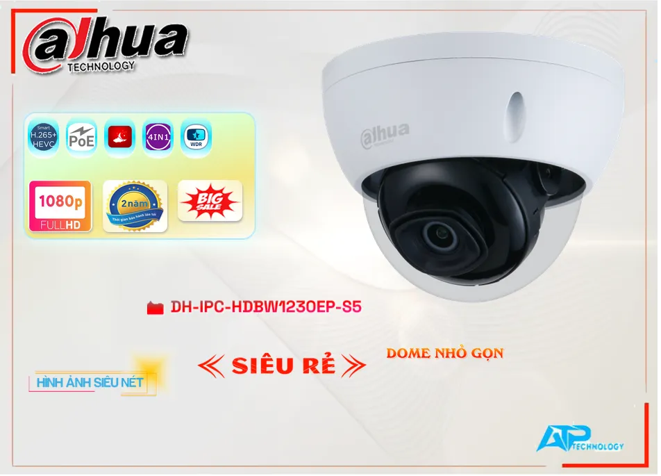 Camera Dahua DH-IPC-HDBW1230EP-S5 Camera Dahua DH-IPC-HDBW1230EP-S5
