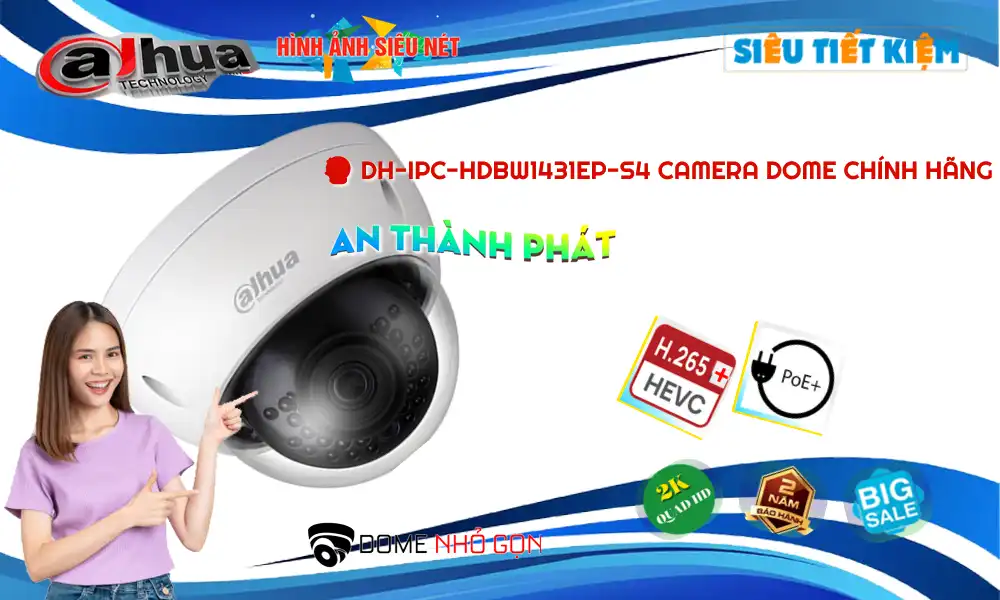 Camera DH-IPC-HDBW1431EP-S4 Dahua Camera DH-IPC-HDBW1431EP-S4 Dahua
