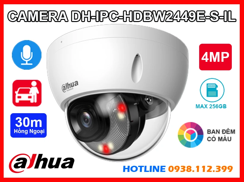 DH-IPC-HDBW2449E-S-IL,DH-IPC-HDBW2449E-S-IL giá mới nhất,DH-IPC-HDBW2449E-S-IL Chất Lượng,Giá Phân Phối DH-IPC-HDBW2449E-S-IL Camera Công Nghệ POE Dahua Công Nghệ Mới ,phân phối DH-IPC-HDBW2449E-S-IL