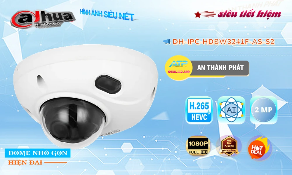 Camera Dahua DH-IPC-HDBW3241F-AS-S2 Mẫu Đẹp