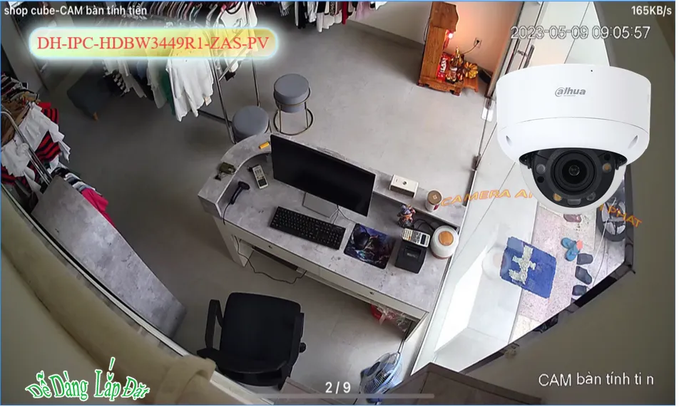 Camera Dahua DH-IPC-HDBW3449R1-ZAS-PV