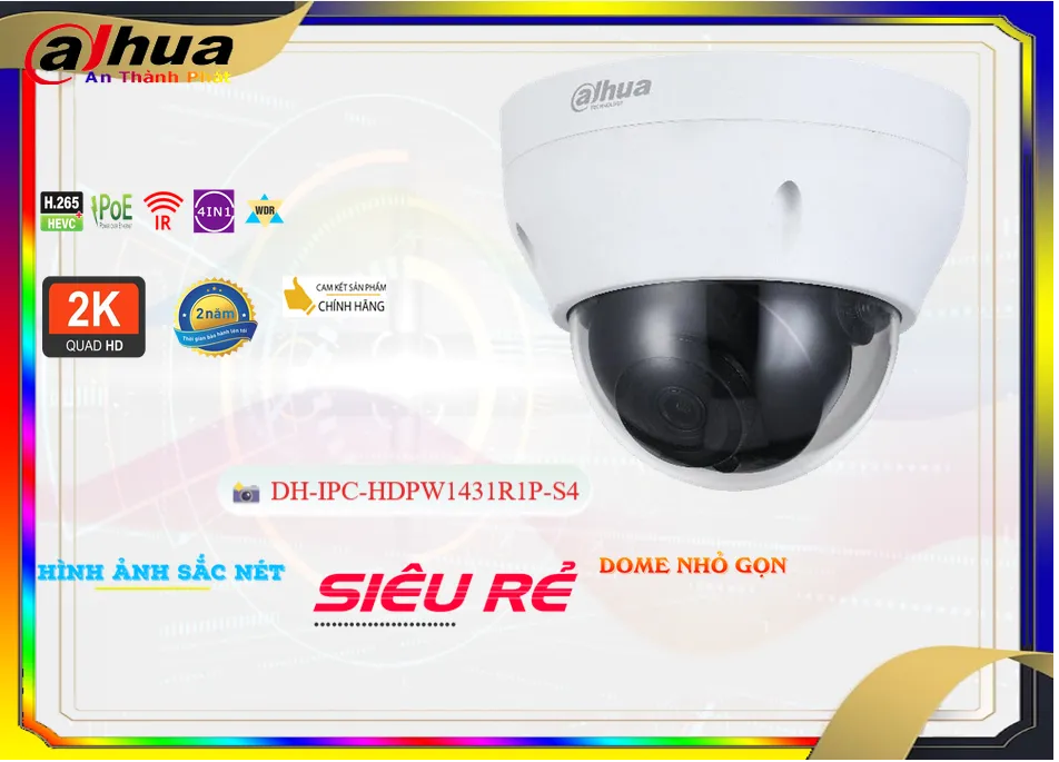 Camera Dahua DH-IPC-HDPW1431R1P-S4 Camera Dahua DH-IPC-HDPW1431R1P-S4
