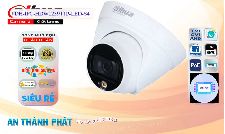 Camera Dahua DH-IPC-HDW1239T1P-LED-S4 Camera Dahua DH-IPC-HDW1239T1P-LED-S4