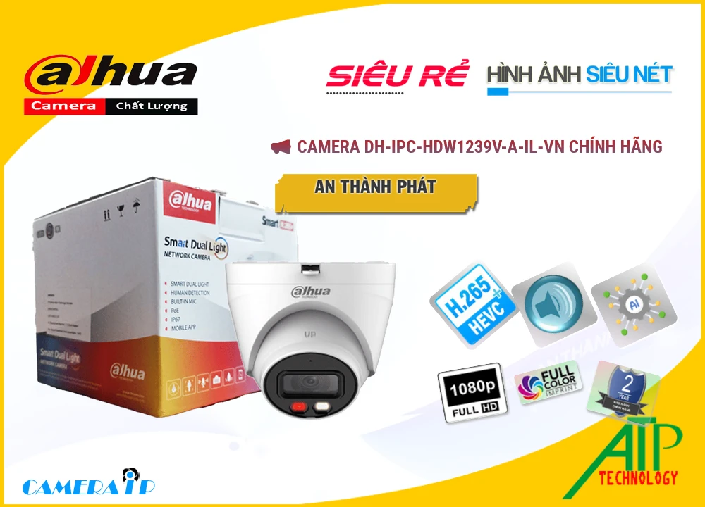 DH-IPC-HDW1239V-A-IL-VN Công Nghệ POE Dahua Chất Lượng Camera IP POE DAHUA DH-IPC-HDW1239V-A-IL-VN GHI ÂM