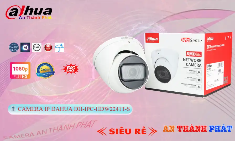 Dahua DH-IPC-HDW2241T-S Sắc Nét Dahua DH-IPC-HDW2241T-S Sắc Nét