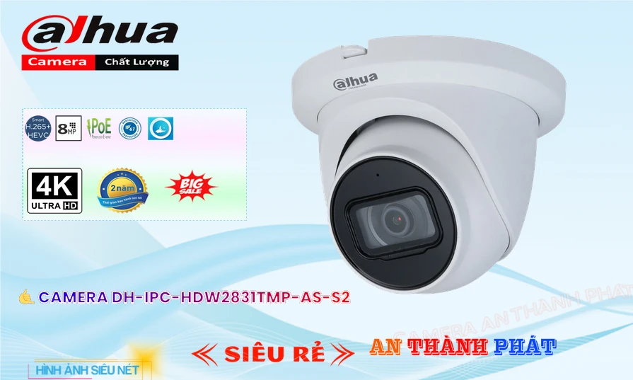 DH-IPC-HDW2831TMP-AS-S2 Camera Dahua Đang giảm giá