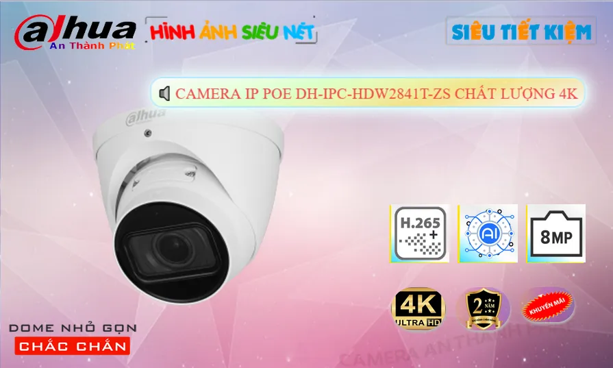 DH-IPC-HDW2841T-ZS Camera Thiết kế Đẹp Dahua ✔️ DH-IPC-HDW2841T-ZS Camera Thiết kế Đẹp Dahua ✔️