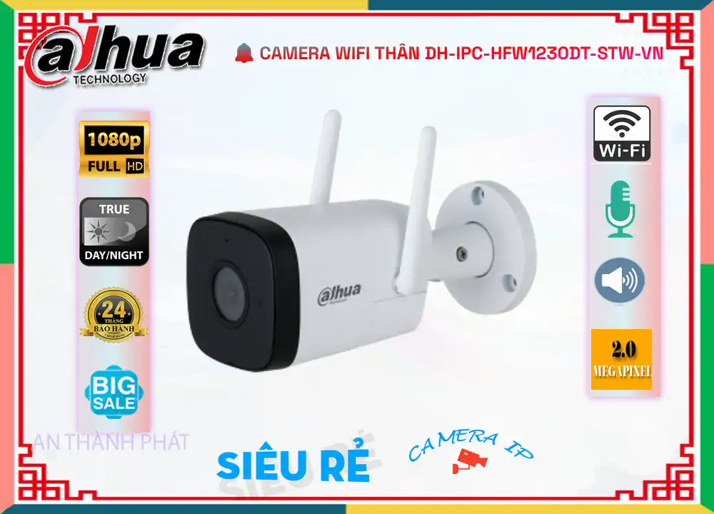 Camera DH-IPC-HFW1230DT-STW-VN Dahua Với giá cạnh tranh Camera DH-IPC-HFW1230DT-STW-VN Dahua Với giá cạnh tranh