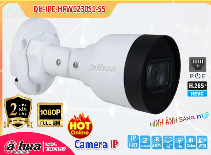 DH-IPC-HFW1230S1-S5 Camera Chất Lượng Dahua DH-IPC-HFW1230S1-S5 Camera Chất Lượng Dahua