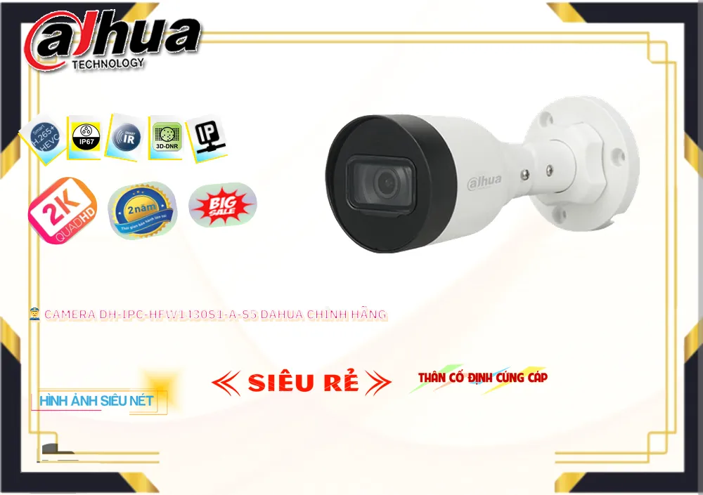 DH-IPC-HFW1430S1-A-S5 Sắc Nét Dahua DH-IPC-HFW1430S1-A-S5 Sắc Nét Dahua