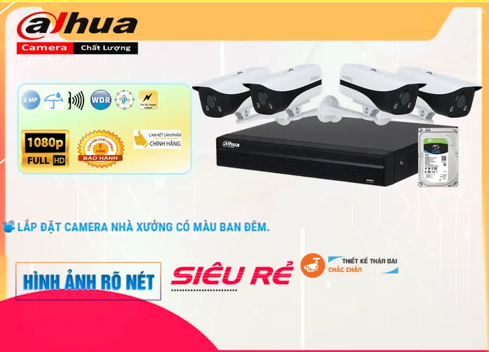  Công ty lắp camera Lắp đặt camera nhà xưởng có màu ban đêm. 