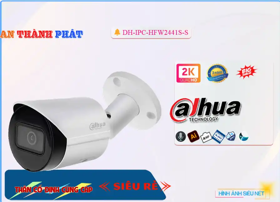 DH-IPC-HFW2441S-S Camera Chất Lượng Dahua