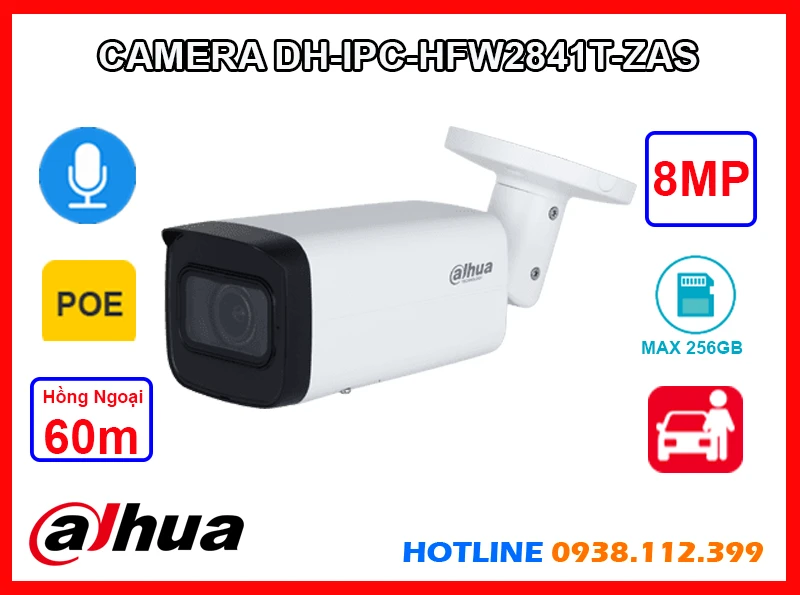 Dahua DH-IPC-HFW2841T-ZAS Sắc Nét