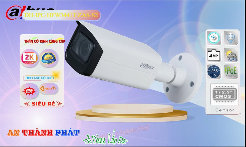 Camera Dahua DH-IPC-HFW3441T-ZAS-S2