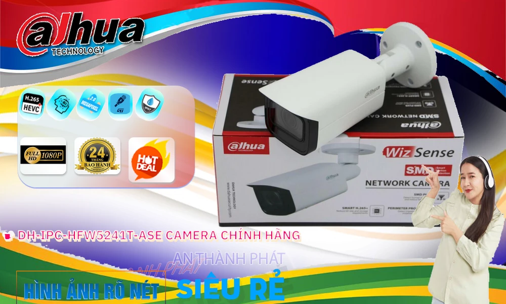 Camera Dahua giá rẻ chất lượng cao DH-IPC-HFW5241T-ASE Camera Dahua giá rẻ chất lượng cao DH-IPC-HFW5241T-ASE