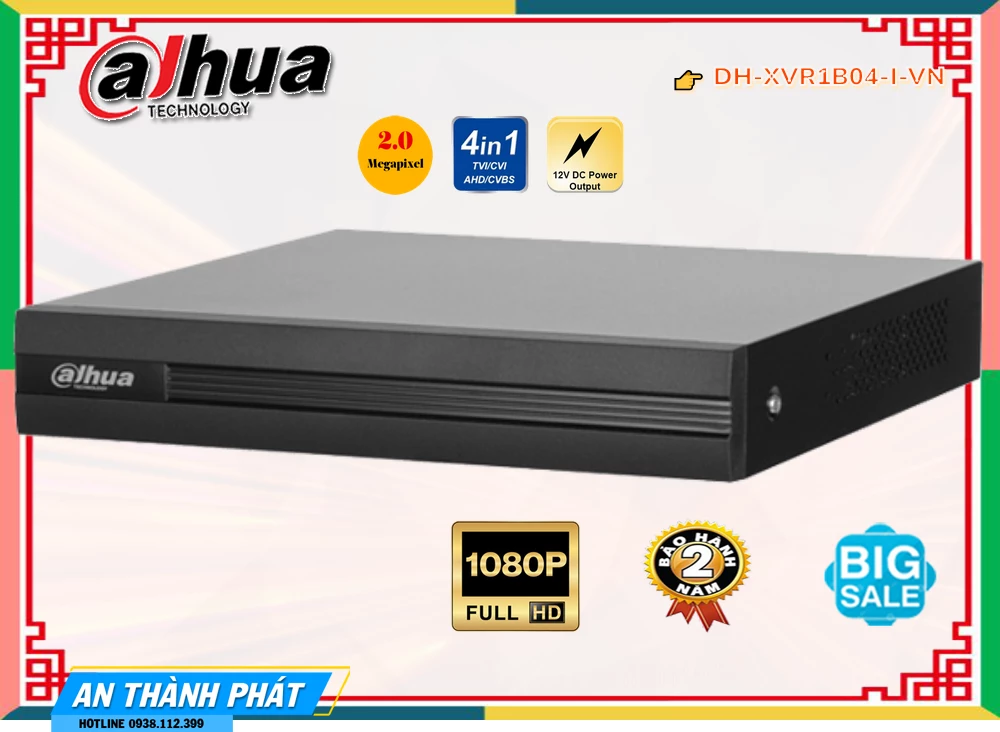 Đầu Ghi Camera DH-XVR1B04-I-VN Dahua Với giá cạnh tranh