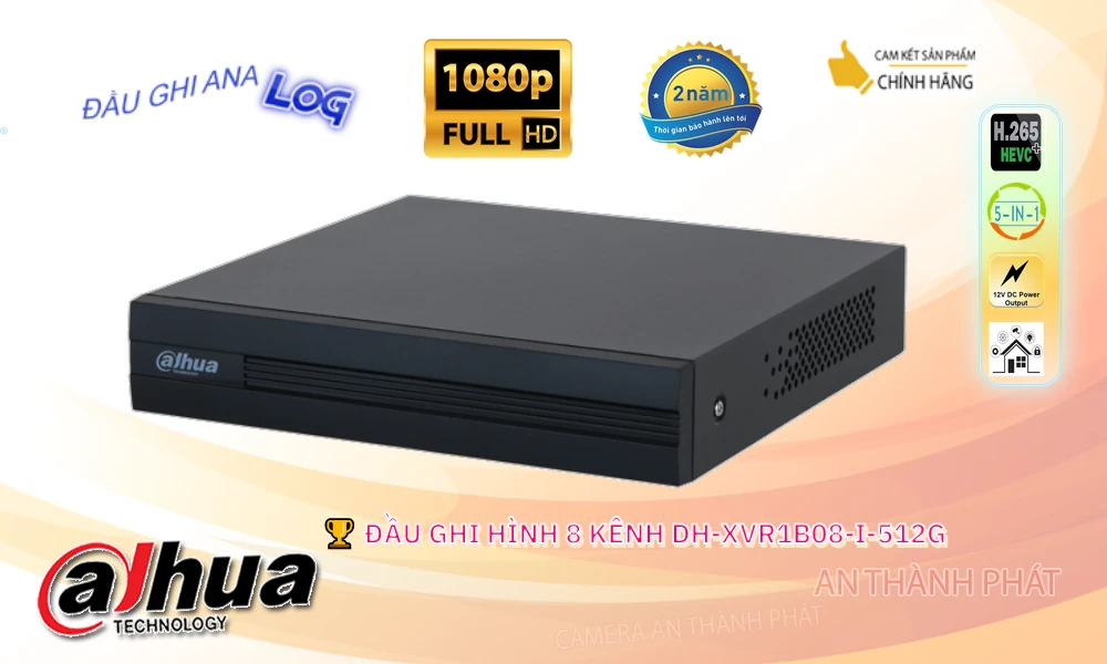 Đầu ghi Dahua DH-XVR1B08-I-512G Mẫu Đẹp