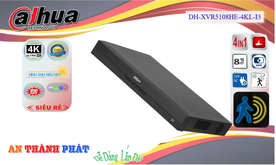 Đầu Ghi Dahua DH-XVR5108HE-4KL-I3 Đầu Ghi Dahua DH-XVR5108HE-4KL-I3