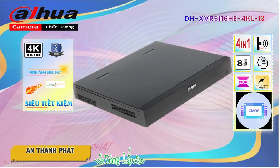 ✪  Đầu Thu KTS Dahua DH-XVR5116HE-4KL-I3 Giá rẻ