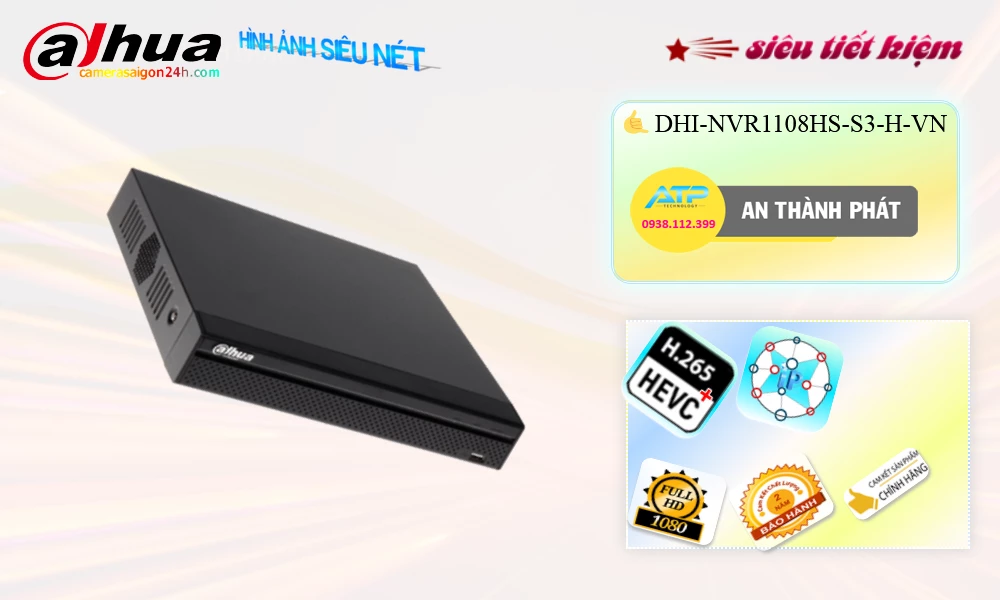Đầu Ghi DHI-NVR1108HS-S3/H-VN Giá rẻ