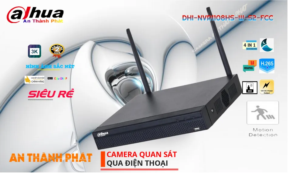 Đầu Ghi Dahua DHI-NVR1108HS-W-S2-FCC Đầu Ghi Dahua DHI-NVR1108HS-W-S2-FCC
