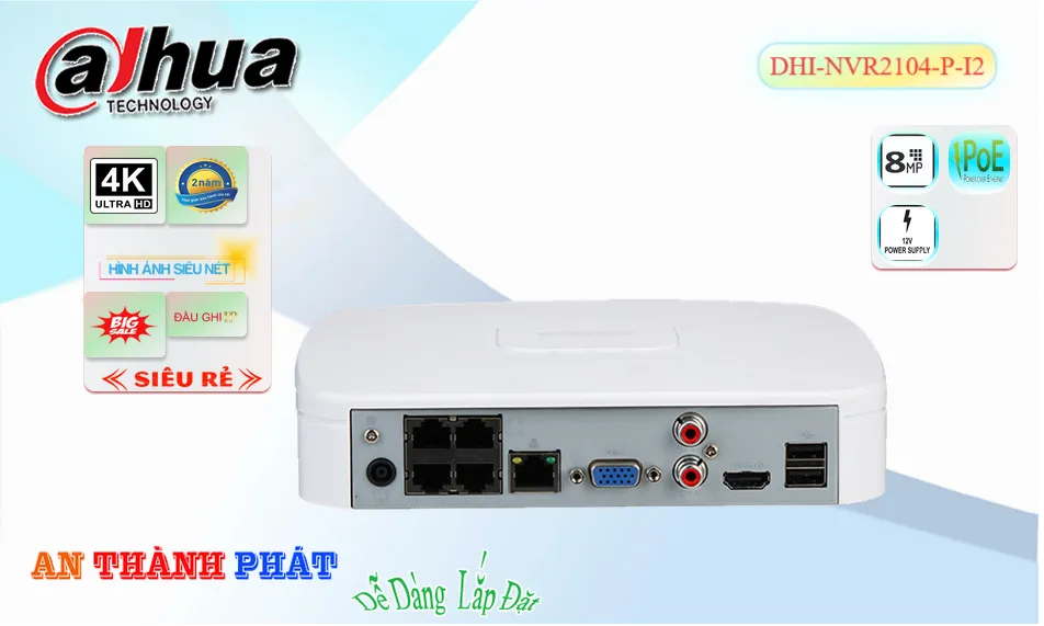 Đầu Thu KTS Dahua DHI-NVR2104-P-I2 Đang giảm giá Đầu Thu KTS Dahua DHI-NVR2104-P-I2 Đang giảm giá