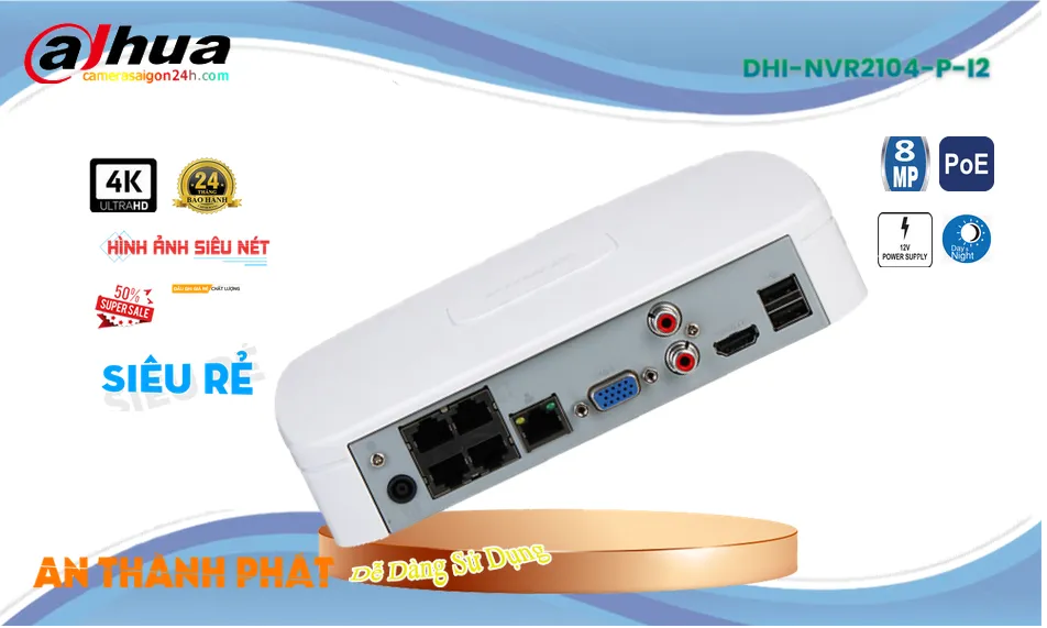 Đầu Thu KTS Dahua DHI-NVR2104-P-I2 Đang giảm giá Đầu Thu KTS Dahua DHI-NVR2104-P-I2 Đang giảm giá