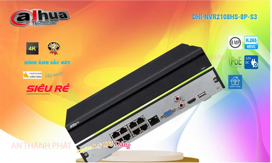 DHI-NVR2108HS-8P-S3 Hình Ảnh Đẹp Dahua ❂