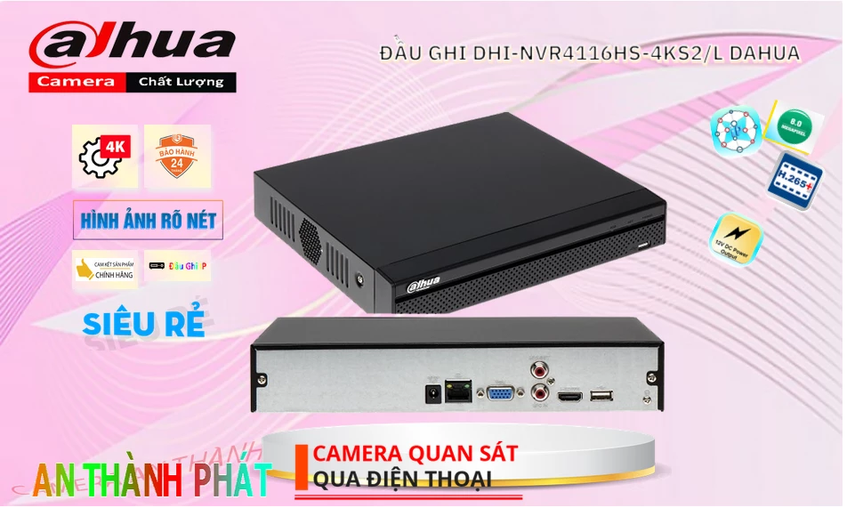 DHI-NVR4116HS-4KS2/L Đầu Thu Dahua DHI-NVR4116HS-4KS2/L Đầu Thu Dahua