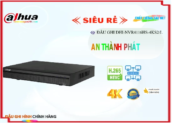 DHI-NVR4116HS-4KS2/L Đầu Thu Dahua DHI-NVR4116HS-4KS2/L Đầu Thu Dahua