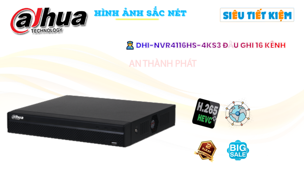 DHI-NVR4116HS-4KS3 Đầu ghi Camera Dahua Chức Năng Cao Cấp DHI-NVR4116HS-4KS3 Đầu ghi Camera Dahua Chức Năng Cao Cấp