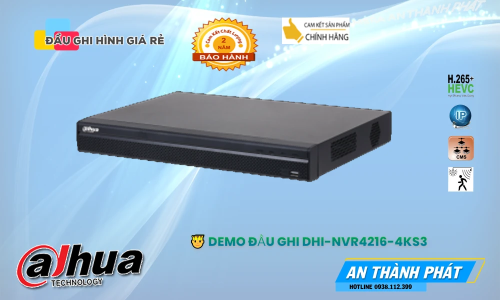 DHI-NVR4216-4KS3 Đầu ghi Camera Dahua Công Nghệ Mới DHI-NVR4216-4KS3 Đầu ghi Camera Dahua Công Nghệ Mới