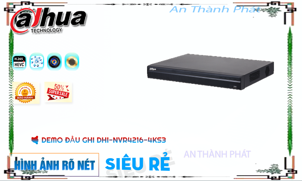 DHI-NVR4216-4KS3 Đầu ghi Camera Dahua Công Nghệ Mới DHI-NVR4216-4KS3 Đầu ghi Camera Dahua Công Nghệ Mới