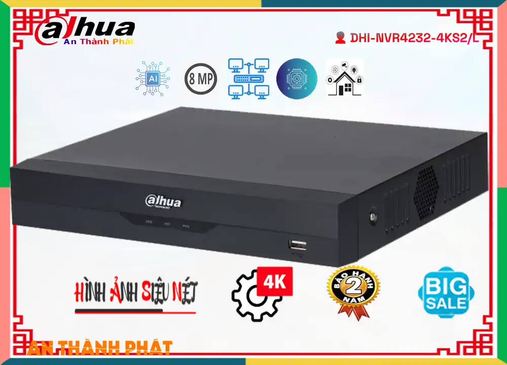 Đầu Thu DHI-NVR4232-4KS2/L Dahua