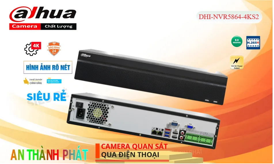 Đầu Ghi DHI-NVR5864-4KS2 Đầu Ghi DHI-NVR5864-4KS2