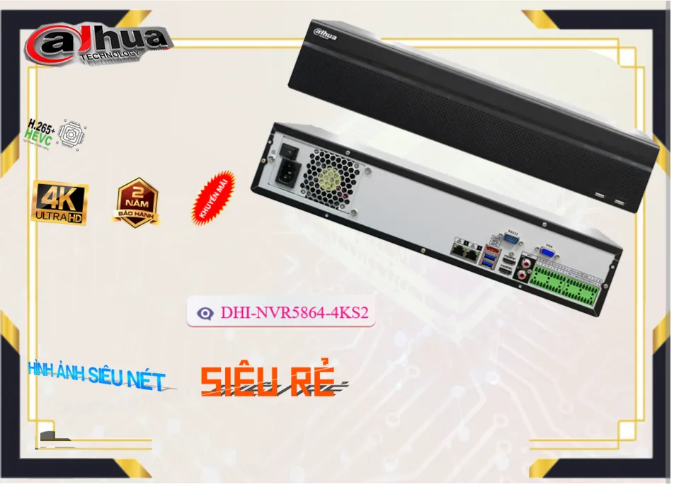 Đầu Ghi DHI-NVR5864-4KS2 Đầu Ghi DHI-NVR5864-4KS2