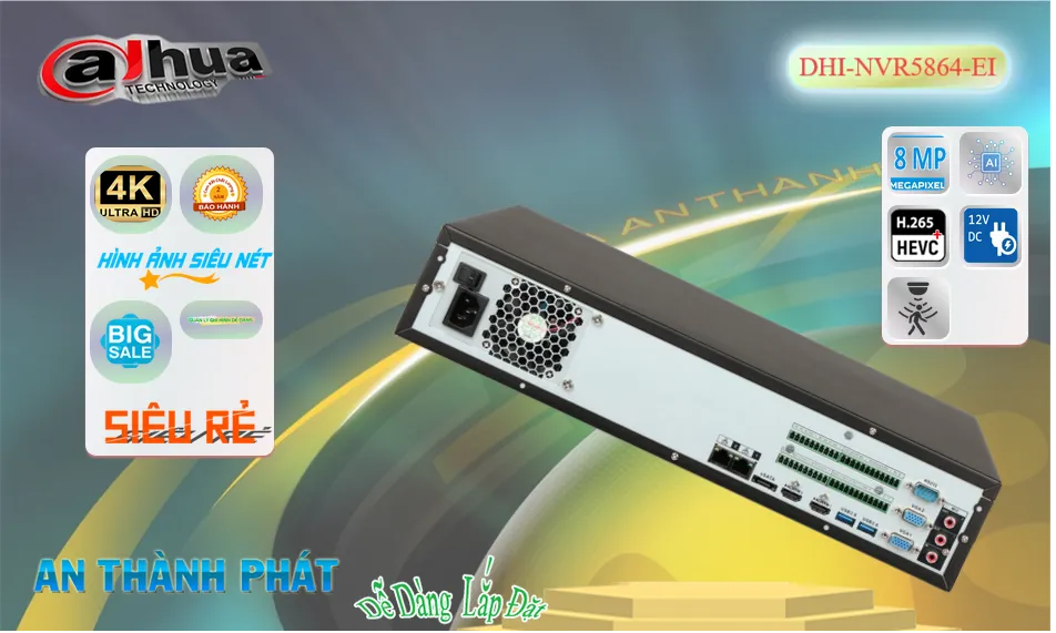 Đầu Thu KTS Dahua DHI-NVR5864-EI Công Nghệ Mới Đầu Thu KTS Dahua DHI-NVR5864-EI Công Nghệ Mới