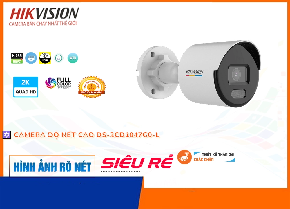 Camera Hikvision Thiết kế Đẹp DS-2CD1047G0-L Camera Hikvision Thiết kế Đẹp DS-2CD1047G0-L